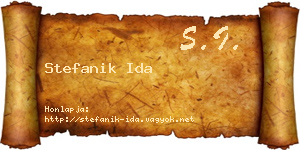 Stefanik Ida névjegykártya