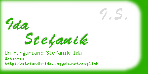 ida stefanik business card